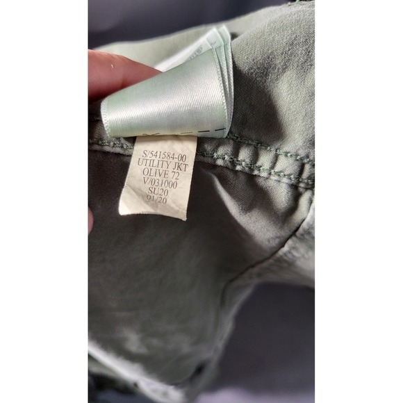 Gap Y2k Army Green Utility Jacket Military Anorak Drawstring Waist Lightweight - Picture 9 of 10